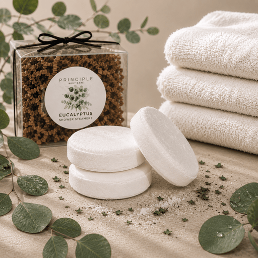 P R I N C I P L E Eucalyptus Shower Steamers Bath Dark Gray