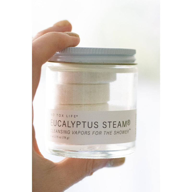 No Tox Life EUCALYPTUS STEAM® Cleansing vapors for the shower® - Mini Jar - No Tox Life® Accessories & Gifts White Smoke