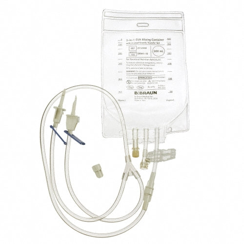 B. Braun 500 mL EVA TPN (Total Parenteral Nutrition) Bags, Case of 50 Medical Supplies White Smoke