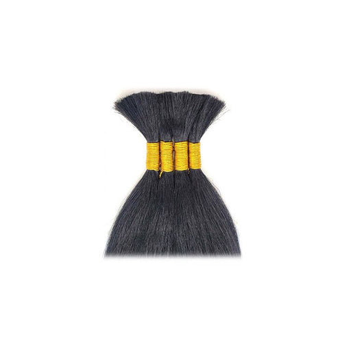 VIP Extensions Eve Hair Cleopatra Wet and Wavy 100% Human Hair Remy Bulk 22" Hair Extension White Smoke 1B