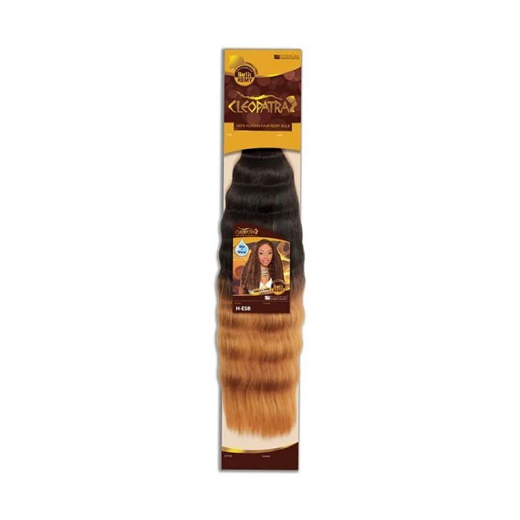 VIP Extensions Eve Hair Cleopatra Wet and Wavy 100% Human Hair Remy Bulk 22" Hair Extension Chocolate 1B