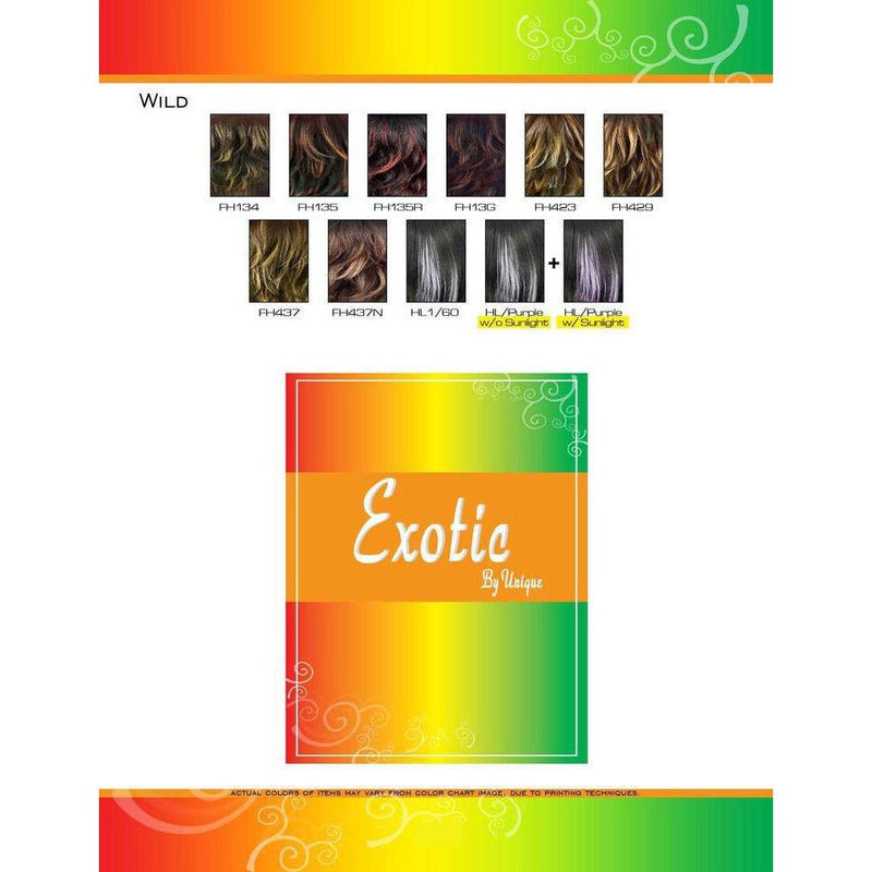 VIP Extensions Unique Exotic Collection Wild Wig Wig White Smoke FH13G,FH429,FH437,NPURPLE,NYELLOW,FH135R,RED,FH134,FH437N