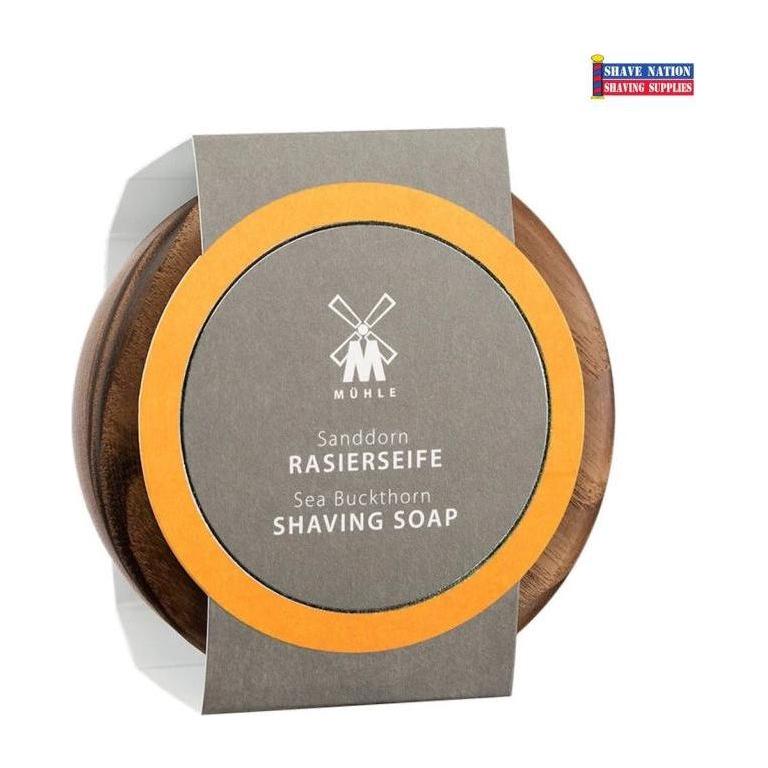 Mühle MuHLE Sea Buckthorn Shaving Soap in Wooden Bowl 2.3oz Shaving Soap Rosy Brown