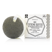 Spongellé 20+ Men's Extreme Buffer | Black Scrubber Body Wash Infused Buffer White Smoke