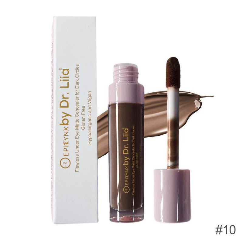 EpiLynx Flawless Matte Concealer – Vegan, Gluten-Free, Full Coverage & Long-Wearing foundation Dark Slate Gray 10: Cacao