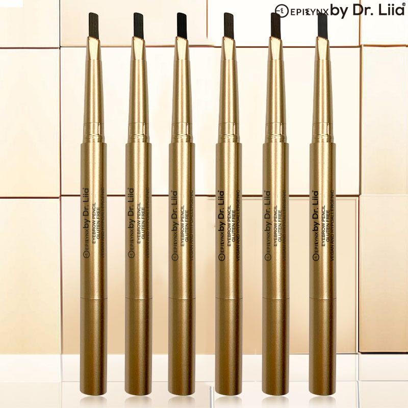 EpiLynx Brow-Defining Eyebrow Pencil – Precision, Blendable & Allergen-Friendly Antique White dark brown,dark coffee,dark grey,black