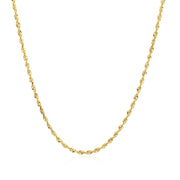 Bids.com 14k Yellow Gold Solid Diamond Cut Rope Chain (1.60 mm) Necklaces White Smoke 16 / Yellow Gold,18 / Yellow Gold,20 / Yellow Gold,22 / Yellow Gold,24 / Yellow Gold,26 / Yellow Gold