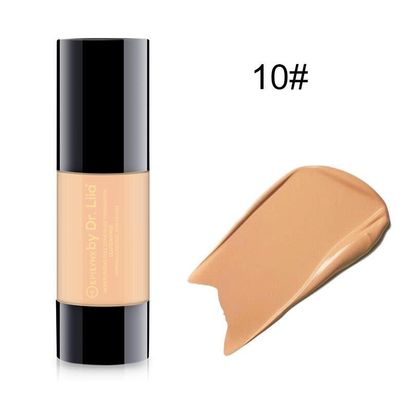 EpiLynx Breathable Full-Coverage Foundation – Dewy Finish, Hydrating, Vegan, Gluten-Free (SPF 15) foundation Tan 10