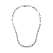 Bids.com IGI Certified 14K White Gold 8.0 Cttw Pave Set Round-Cut Diamond Cluster Graduating Riviera Statement Necklace (H-I Color, I1 Clarity) Necklaces White Smoke 14k Yellow Gold / 18,White.Gold / 18