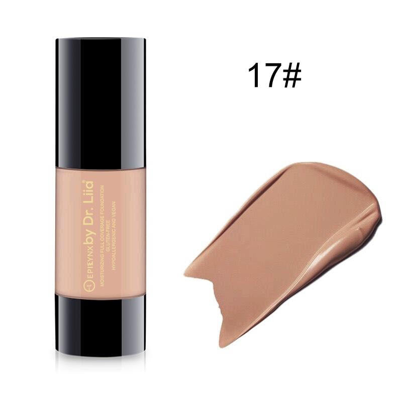 EpiLynx Breathable Full-Coverage Foundation – Dewy Finish, Hydrating, Vegan, Gluten-Free (SPF 15) foundation Rosy Brown 17