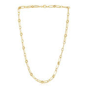 Bids.com 14k Yellow Gold High Polish Paperclip Rondel Link Chain Necklaces White Smoke 18 / Yellow Gold