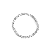 Bids.com 14K White Gold 2.00 Cttw Diamond Swirl and Pear Shape Link Bracelet (I-J Color, I2-I3 Clarity) - 7" Bracelets White Smoke White.Gold / 7