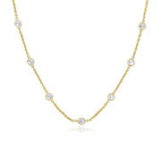 Bids.com 14k Yellow Gold CZ By the Yard Long Links Necklaces White Smoke 16 / Yellow Gold,18 / Yellow Gold,38 / Yellow Gold