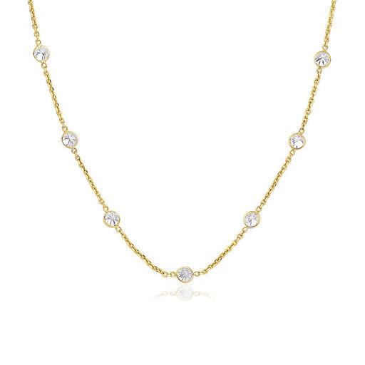 Bids.com 14k Yellow Gold CZ By the Yard Long Links Necklaces White Smoke 16 / Yellow Gold,18 / Yellow Gold,38 / Yellow Gold