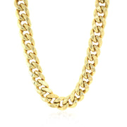 Bids.com 10.5mm 14k Yellow Gold Semi Solid Miami Cuban Chain Necklaces White Smoke 24 / Yellow Gold,26 / Yellow Gold