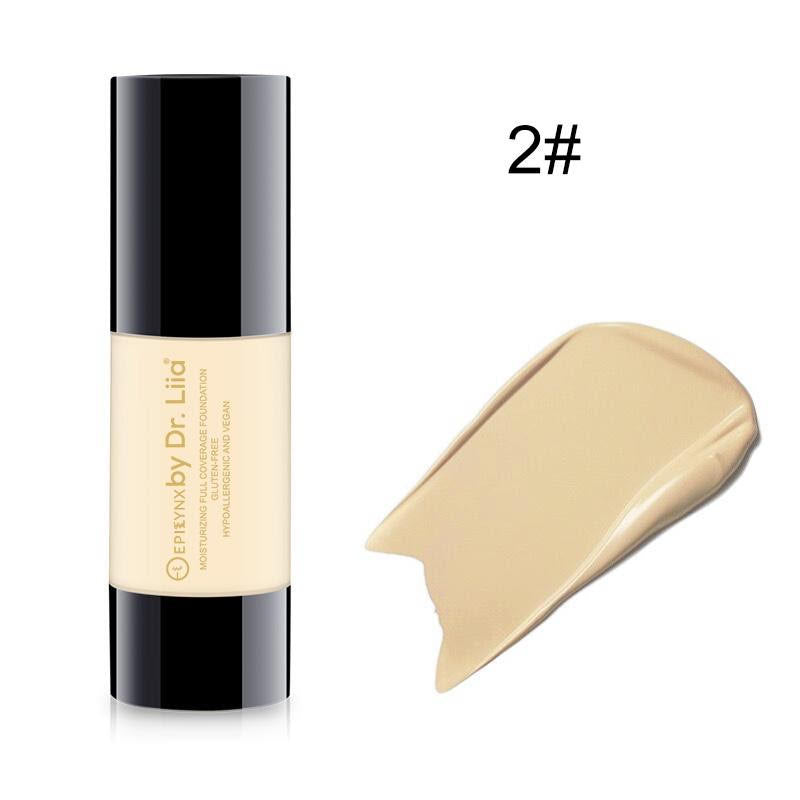EpiLynx Breathable Full-Coverage Foundation – Dewy Finish, Hydrating, Vegan, Gluten-Free (SPF 15) foundation White Smoke 2