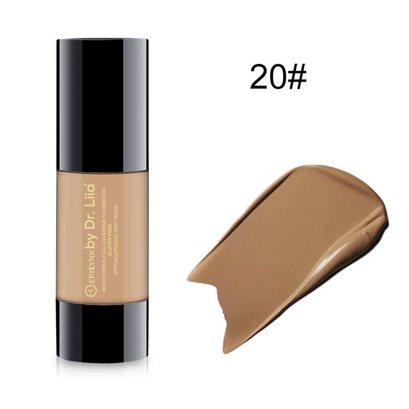 EpiLynx Breathable Full-Coverage Foundation – Dewy Finish, Hydrating, Vegan, Gluten-Free (SPF 15) foundation Rosy Brown 20