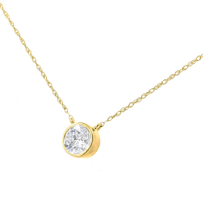 Bids.com .925 Sterling Silver 1/10 Cttw Round-Cut Diamond Bezel 18" Pendant Necklace (J-K Color, I1-I2 Clarity) Necklaces White Smoke Yellow.Sterling Silver / 18 / 0.5,Rose Plated .925 Sterling Silver / 18 / 0.1,Yellow.Sterling Silver / 18 / 0.2,Rose.Sterling Silver / 18 / 0.2,Yellow.Sterling Silver / 18 / 0.33,Sterling Silver / 18 / 0.05,Rose Plated .925 Sterling Silver / 18 / 0.01,Whi