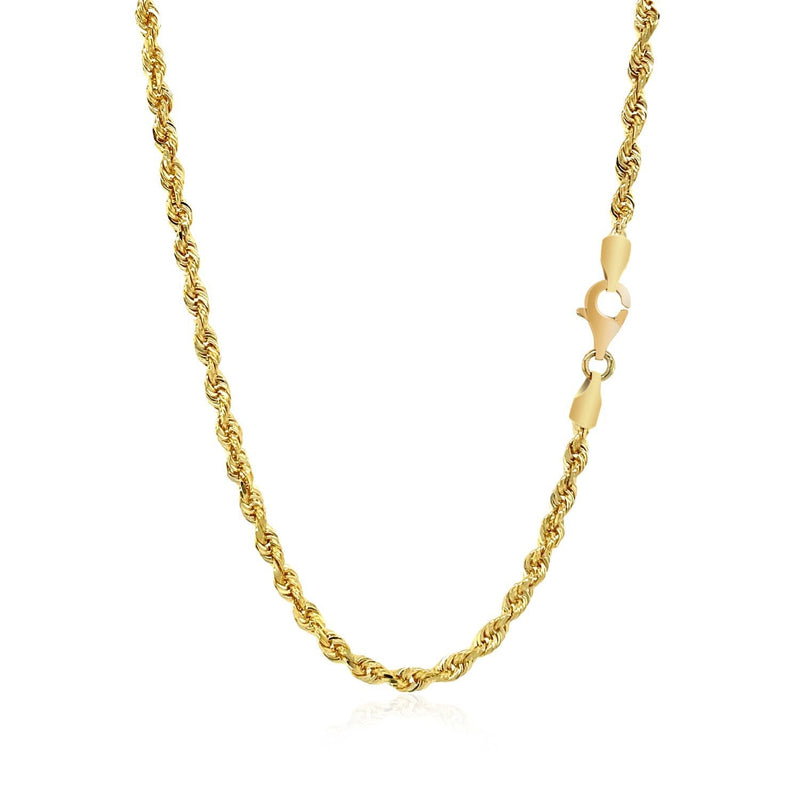 Bids.com 3.0mm 14k Yellow Gold Solid Diamond Cut Rope Chain Necklaces White Smoke 16 / Yellow Gold,18 / Yellow Gold,20 / Yellow Gold,22 / Yellow Gold,24 / Yellow Gold,30 / Yellow Gold,One / Yellow Gold