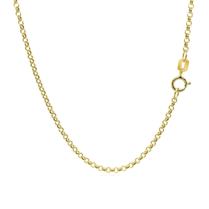 Bids.com 14k Yellow Gold Rolo Chain 1.9mm Necklaces White Smoke 16 / Yellow Gold,18 / Yellow Gold,20 / Yellow Gold