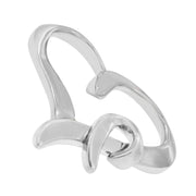 Bids.com .925 Sterling Silver Heart Shaped Pendant Necklace Necklaces White Smoke White.Sterling Silver / 18