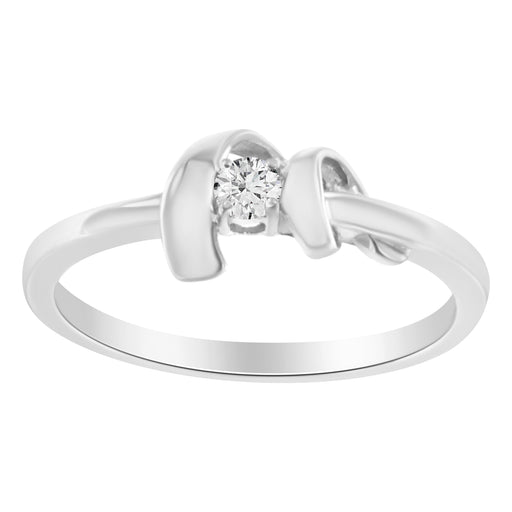 Bids.com 10K White Gold Diamond Promise Ring (1/10 Cttw, H-I Color, SI2-I1 Clarity) - Size 6 Rings White Smoke 7 / White.Gold,8 / White.Gold,6 / White.Gold