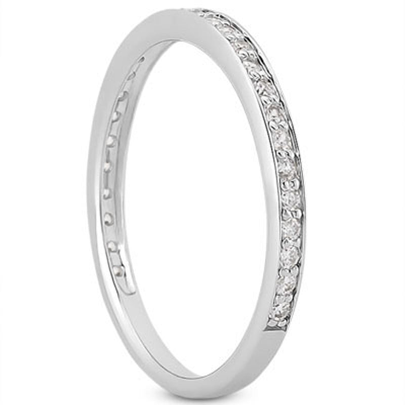Bids.com 14k White Gold Micro-pave Diamond Wedding Ring Band Set 3/4 Around Rings White Smoke 4 / White Gold,4.5 / White Gold,5 / White Gold,5.5 / White Gold,6 / White Gold,6.5 / White Gold,7 / White Gold,7.5 / White Gold,8 / White Gold,8.5 / White Gold,9 / White Gold