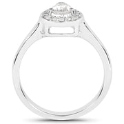 Bids.com 14K White Gold 0.63 Carat Genuine White Diamond Ring Rings White Smoke size 7.00,size 6.00,size 8.00,size 5.00,size 9.00,size 10.00