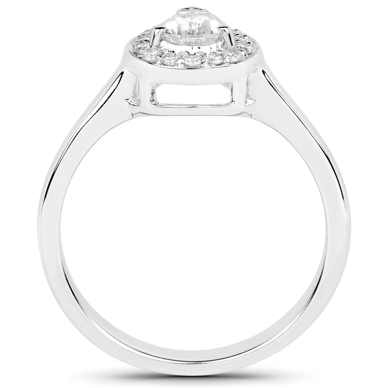 Bids.com 14K White Gold 0.63 Carat Genuine White Diamond Ring Rings White Smoke size 7.00,size 6.00,size 8.00,size 5.00,size 9.00,size 10.00