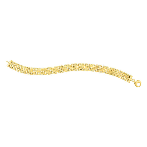Bids.com 14k Yellow Gold Faceted Panther Link Chain Bracelet Bracelets White Smoke 7.25 / Yellow Gold,8 / Yellow Gold