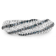 Bids.com 1.25 Carat Genuine Blue Diamond & White Diamond .925 Sterling Silver Ring Rings White Smoke size 7.00,size 6.00,size 8.00,size 9.00