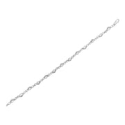 Bids.com .925 Sterling Silver Prong Set Diamond Accent Curved Spiral Link Bracelet (I-J Color, I3 Clarity) - 7.25" Bracelets White Smoke White.Sterling Silver / 7.25