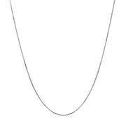 Bids.com Double Extendable Box Chain in 14k White Gold (0.6mm) Necklaces White Smoke 18 / White Gold