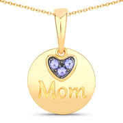 Bids.com 0.21 Carat Genuine Tanzanite .925 Sterling Silver Pendant Pendants White Smoke size 18.00
