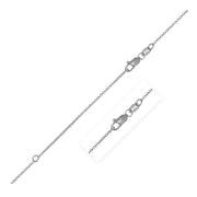 Bids.com Extendable Cable Chain in 18k White Gold (1.00 mm) Necklaces White Smoke 18 / White Gold