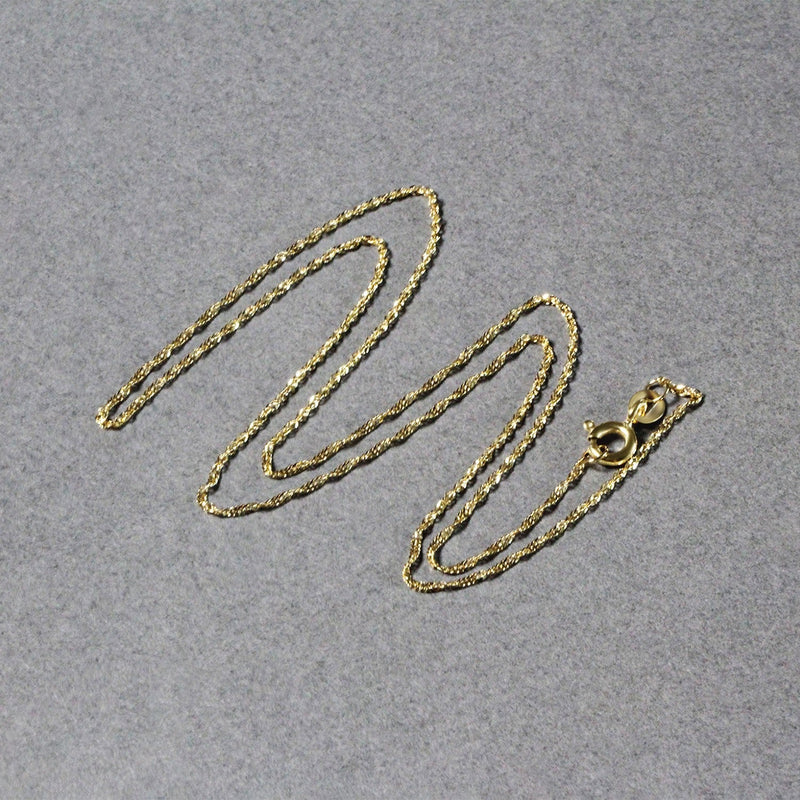 Bids.com 14k Yellow Gold Singapore Chain 1.0mm Necklaces Dark Gray 16 / Yellow Gold,18 / Yellow Gold,20 / Yellow Gold,22 / Yellow Gold,24 / Yellow Gold,7 / Yellow Gold