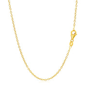 Bids.com 18k Yellow Gold Round Cable Link Chain 1.5mm Necklaces White Smoke 16 / Yellow Gold,18 / Yellow Gold