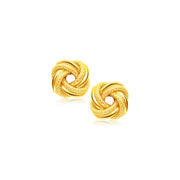 Bids.com 14k Yellow Gold Intertwined Love Knot Stud Earrings Earrings White Smoke Yellow Gold