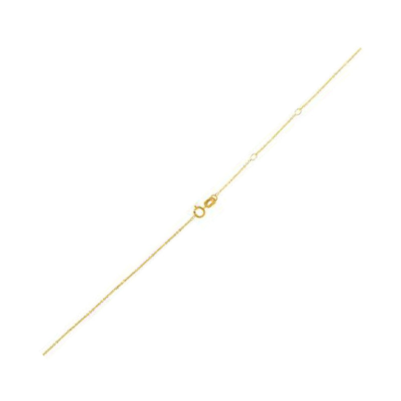 Bids.com Adjustable Cable Chain in 14k Yellow Gold (0.97 mm) Necklaces White Smoke 18 / Yellow Gold
