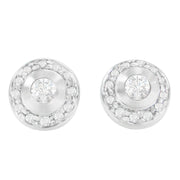 Bids.com 14K White Gold 1/3 cttw Round Cut Diamond Earrings (H-I, SI2-I1) Earrings White Smoke White.Gold / 0.3