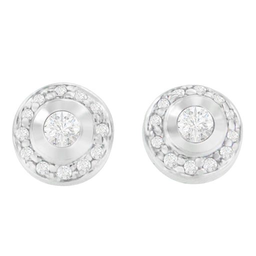 Bids.com 14K White Gold 1/3 cttw Round Cut Diamond Earrings (H-I, SI2-I1) Earrings White Smoke White.Gold / 0.3