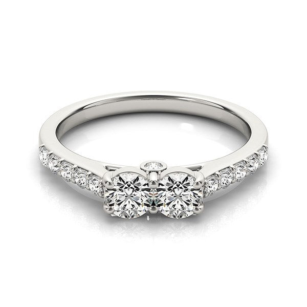 Bids.com 14k White Gold Round Two Stone Diamond Ring (3/4 cttw) Rings White Smoke 3 / White Gold,3.5 / White Gold,4 / White Gold,4.5 / White Gold,5 / White Gold,5.5 / White Gold,6 / White Gold,6.5 / White Gold,7 / White Gold,7.5 / White Gold,8 / White Gold,8.5 / White Gold,9 / White Gold
