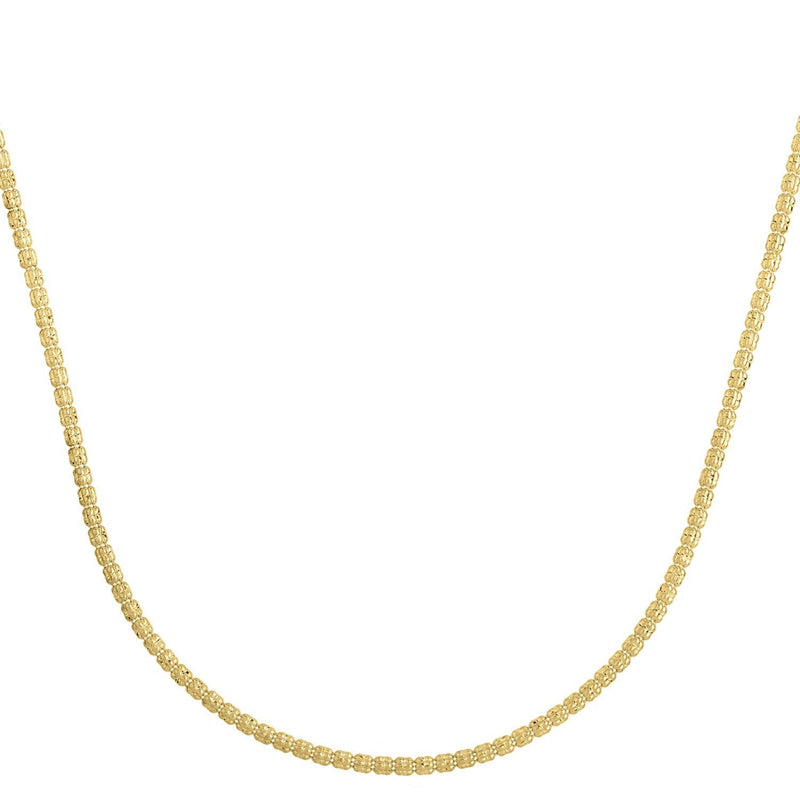 Bids.com Ice Barrel Chain in 14k Yellow Gold (2.70 mm) Necklaces White Smoke 16 / Yellow Gold,18 / Yellow Gold,20 / Yellow Gold,24 / Yellow Gold