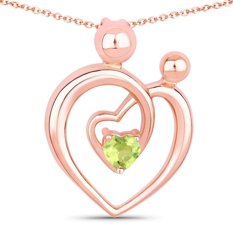 Bids.com 0.25 Carat Genuine Peridot .925 Sterling Silver Pendant Pendants White Smoke size 18.00