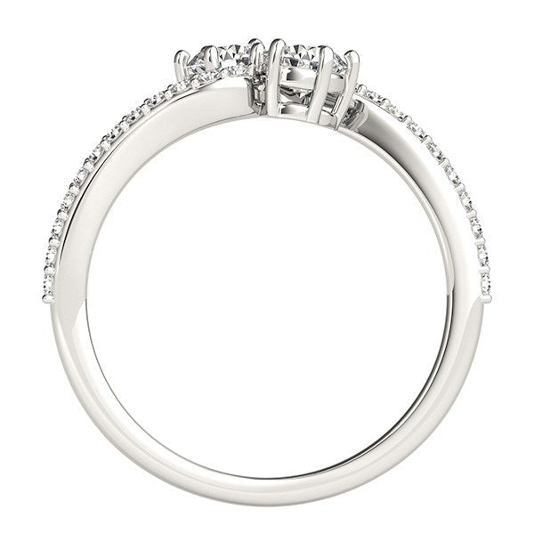 Bids.com Curved Band Two Stone Diamond Ring in 14k White Gold (3/4 cttw) Rings White Smoke 3 / White Gold,3.5 / White Gold,4 / White Gold,4.5 / White Gold,5 / White Gold,5.5 / White Gold,6 / White Gold,6.5 / White Gold,7 / White Gold,7.5 / White Gold,8 / White Gold,8.5 / White Gold,9 / White Gold,One / White Gold