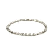 Bids.com 2.9mm 14k White Gold Heart Anklet Accessories White Smoke 10 / White Gold