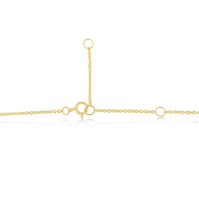 Bids.com 10K Yellow Gold 1/2 Carat Round Brilliant-Cut Diamond Modern Bezel-Set Solitaire 16"-18" Pendant Necklace (H-I Color, SI2-I1 Clarity) Necklaces White Smoke Yellow.Gold / 18