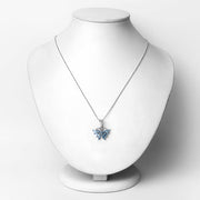 Bids.com 1.76 Carat Genuine Swiss Blue Topaz .925 Sterling Silver Pendant Pendants White Smoke