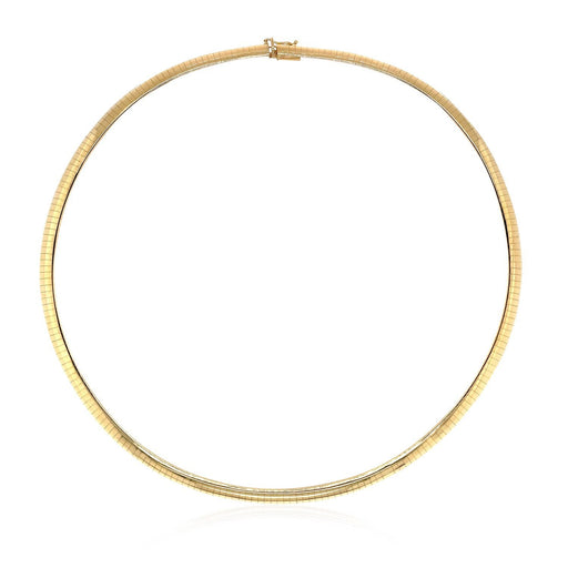 Bids.com 14k Yellow Gold Classic Omega Style Chain (6 mm) Necklaces White Smoke 16 / Yellow Gold,18 / Yellow Gold,20 / Yellow Gold