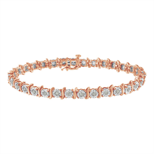 Bids.com Two-Tone 10K Yellow Gold over .925 Sterling Silver 1.0 Cttw Diamond S-Curve Link Miracle-Set Tennis Bracelet (I-J Color, I3 Clarity) - 7" Bracelets White Smoke YellowWhite.Sterling Silver / 7,White.Sterling Silver / 7,Yellow.Sterling Silver / 7,Rose.Sterling Silver / 8,WhiteRose.Sterling Silver / 7,YellowWhite.Sterling Silver / 8,White.Sterling Silver / 8,Yellow.Sterling Silver / 8,WhiteRose.Sterling Silver / 8,